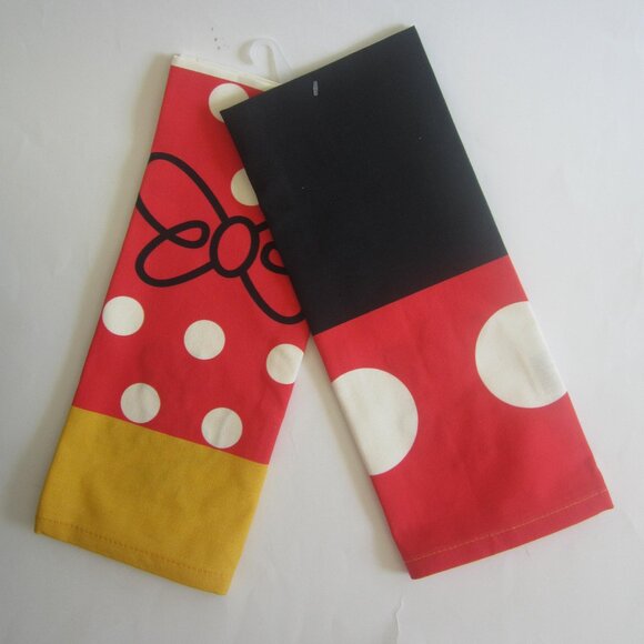 Disney Mickey Minnie Mouse Kitchen Towel 2 Pieces - Picture 1 of 8
